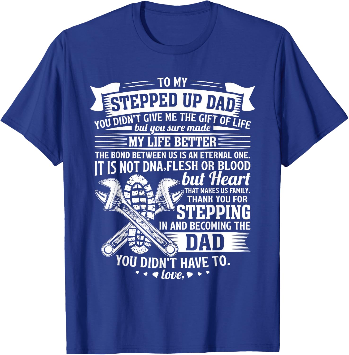 Mechanic stepdad fathers day birthday gifts step dad men T-Shirt - T-Shirt | Royal