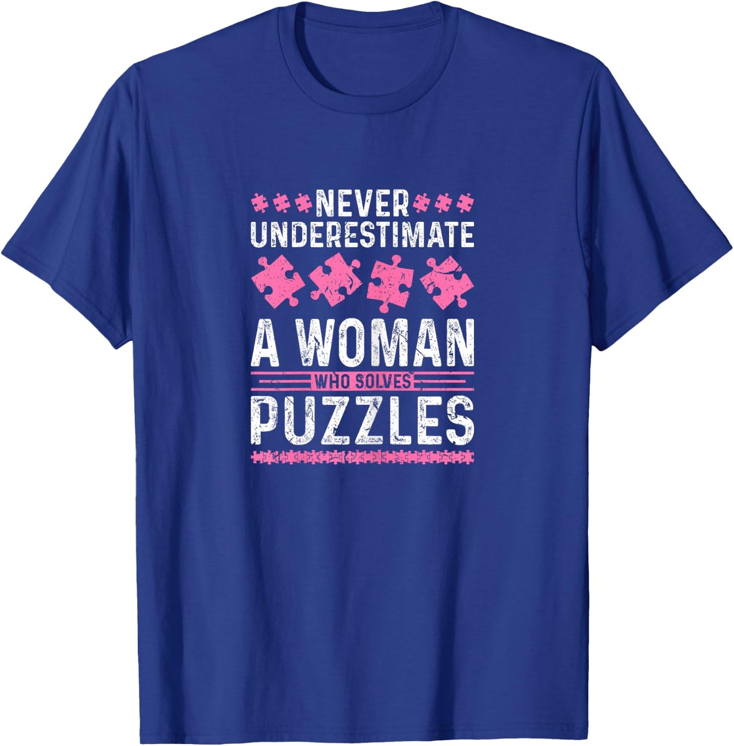 Jigsaw Puzzle Lover Woman Puzzle T-Shirt - T-Shirt | Royal