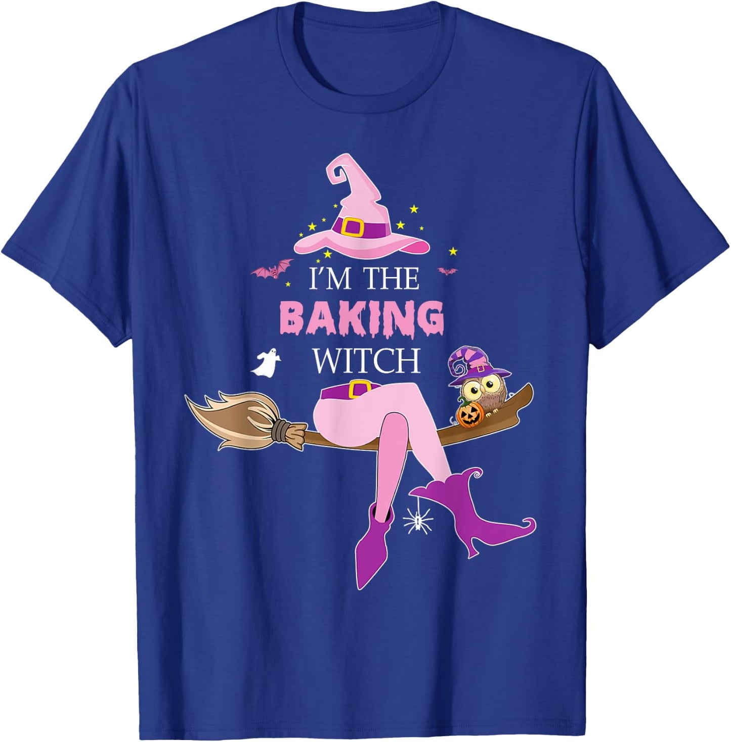 The baking witch riding broom halloween costume baker T-Shirt - T-Shirt | Royal