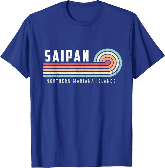 Saipan Island Vintage Northern Marian Islands T-Shirt - T-Shirt | Royal