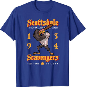 Scottsdale Scavengers Minor League Retro Baseball Team T-Shirt - T-Shirt | Royal