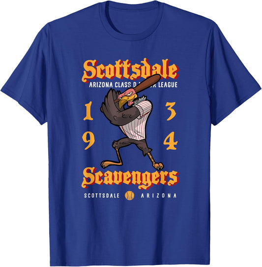 Scottsdale Scavengers Minor League Retro Baseball Team T-Shirt - T-Shirt | Royal