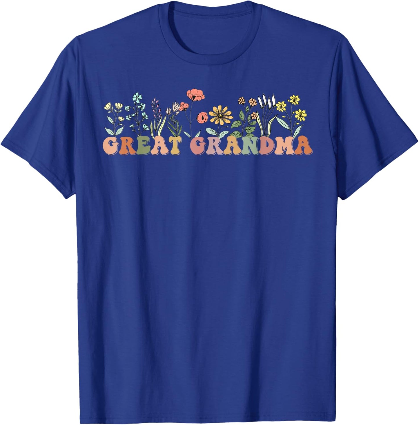 Wildflowers Great Grandma Floral Mother's Day Great Grandma T-Shirt - T-Shirt | Royal
