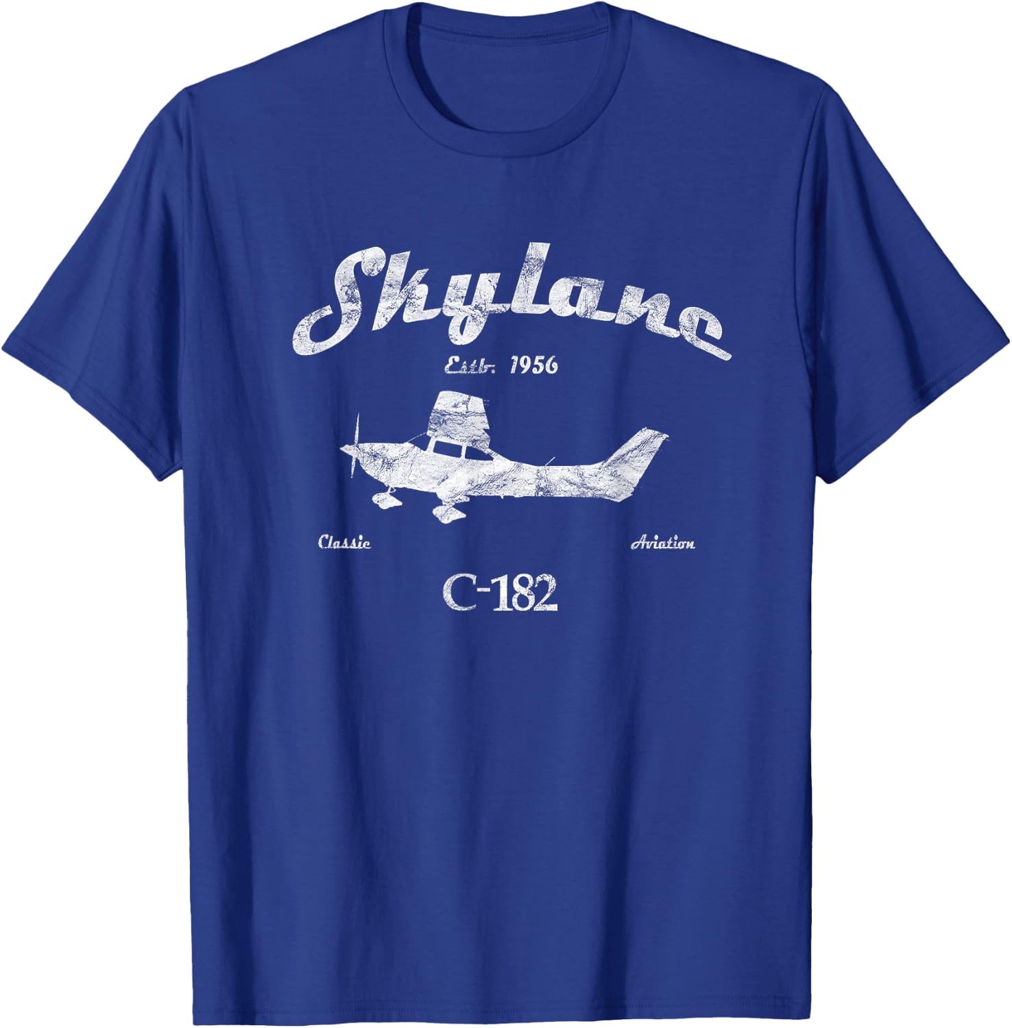 182 Skylane Airplane "Since 1956" Classic Aviation Pilot T-Shirt - T-Shirt | Royal