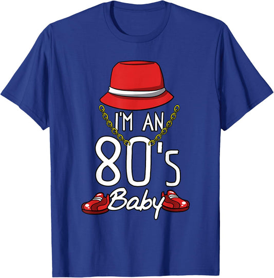 Cool 80's Baby Retro Fashion Throwback Culture Party Lover T-Shirt - T-Shirt | Royal