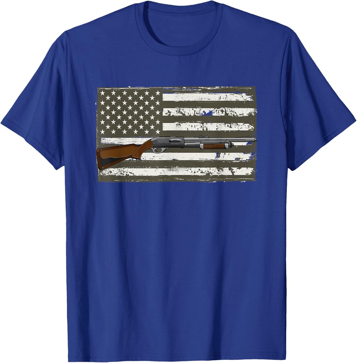 Sporting Clays - Skeet USA Flag - Clay Target Shooting Men T-Shirt - T-Shirt | Royal