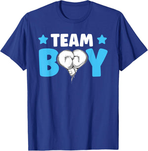 Team Boy Design for a Boxing Gender Reveal T-Shirt - T-Shirt | Royal