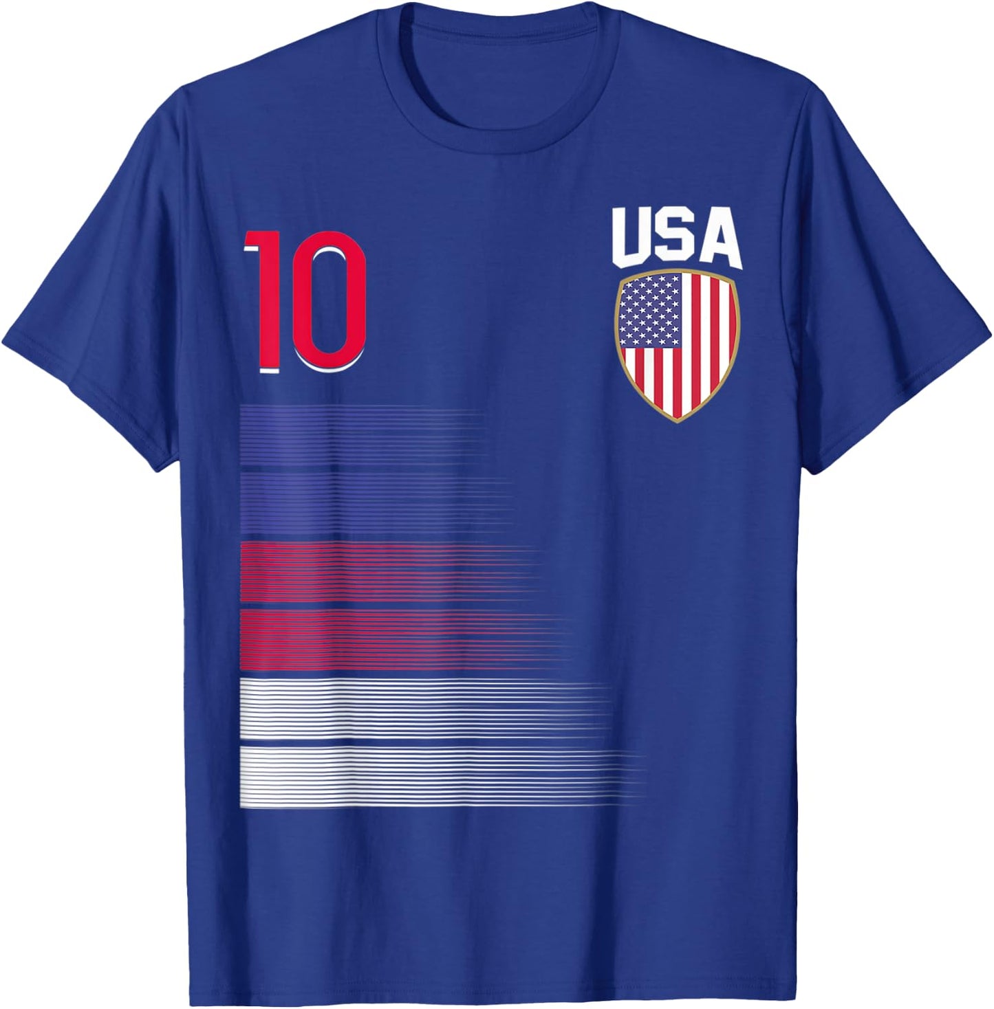 USA Soccer Ball Flag Jersey T-Shirt - T-Shirt | Royal