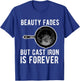 Cast Iron Pan Lover Frying Skillet Funny Cooking Chef T-Shirt - T-Shirt | Royal
