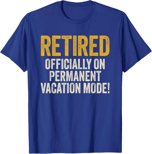 Retired Vintage Funny Retirement 2024 Decorations Men Women T-Shirt - T-Shirt | Royal