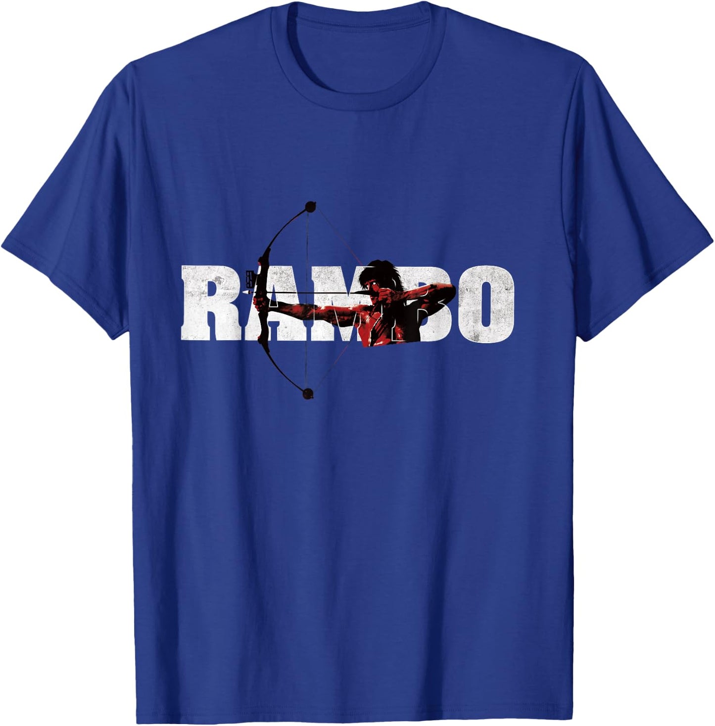 Rambo , Men's Grey Short Sleeve Modern Classic Fit Bow T-Shirt - T-Shirt | Royal