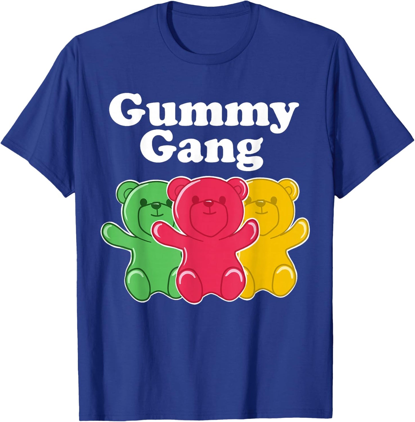 Miftees Kids Black Cotton 60% Polyester 40% Funny Gummy Bear T-Shirt - T-Shirt | Royal