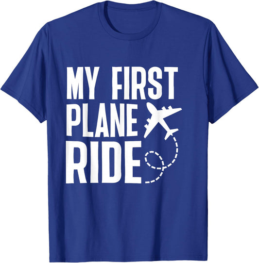 My First Plane Ride My 1st Flight Airplane T-Shirt - T-Shirt | Royal