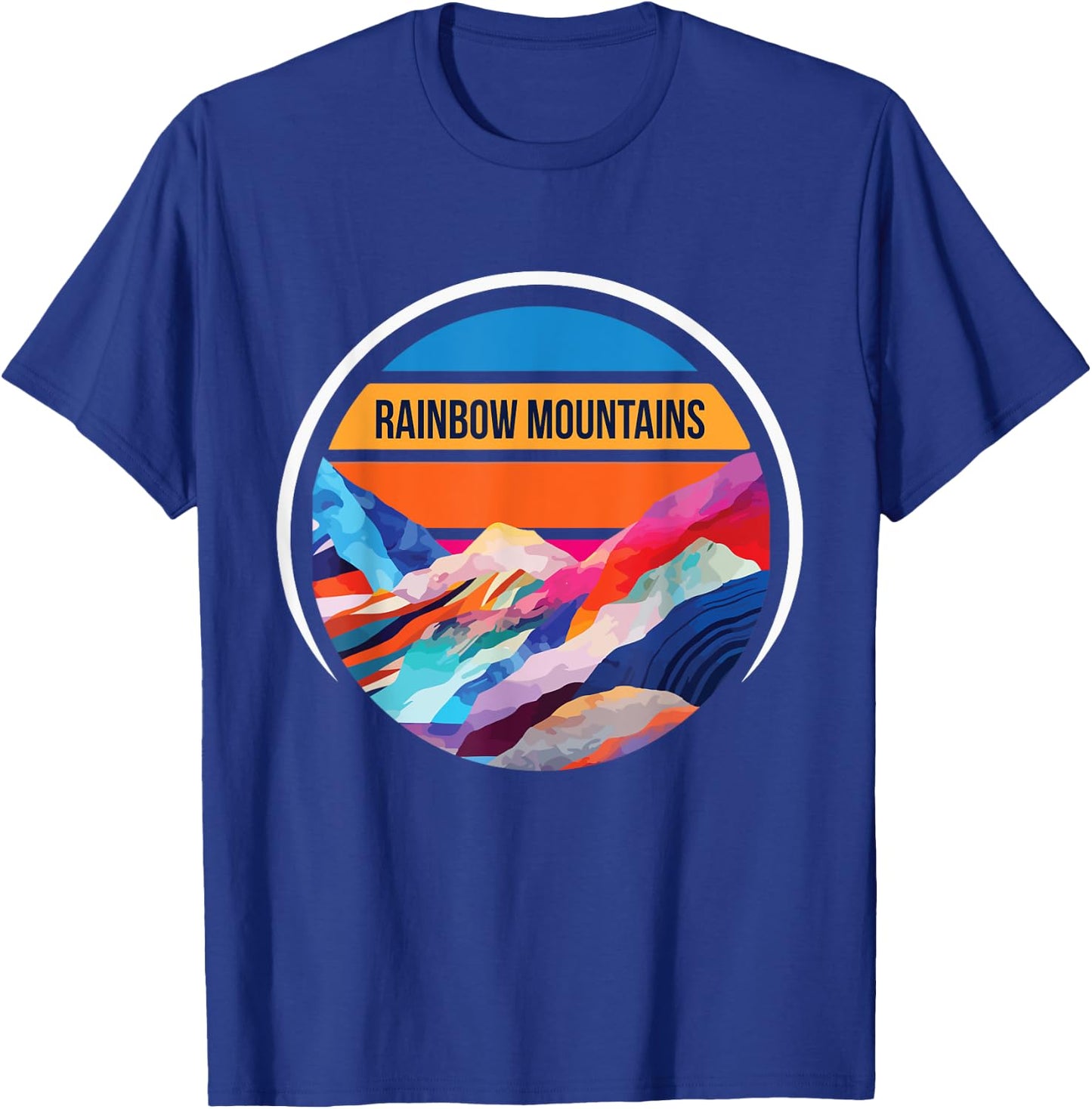 Peru Rainbow Mountain Hiking Adventure Camping Souvenir T-Shirt - T-Shirt | Royal
