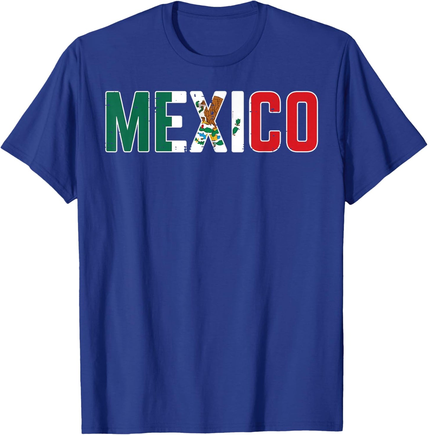 Mexico Mexican Soccer Fan Men Women Boys Girls Kids T-Shirt - T-Shirt | Royal