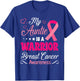 My Auntie Is A Warrior Breast Cancer Awareness Survivor Help T-Shirt - T-Shirt | Royal