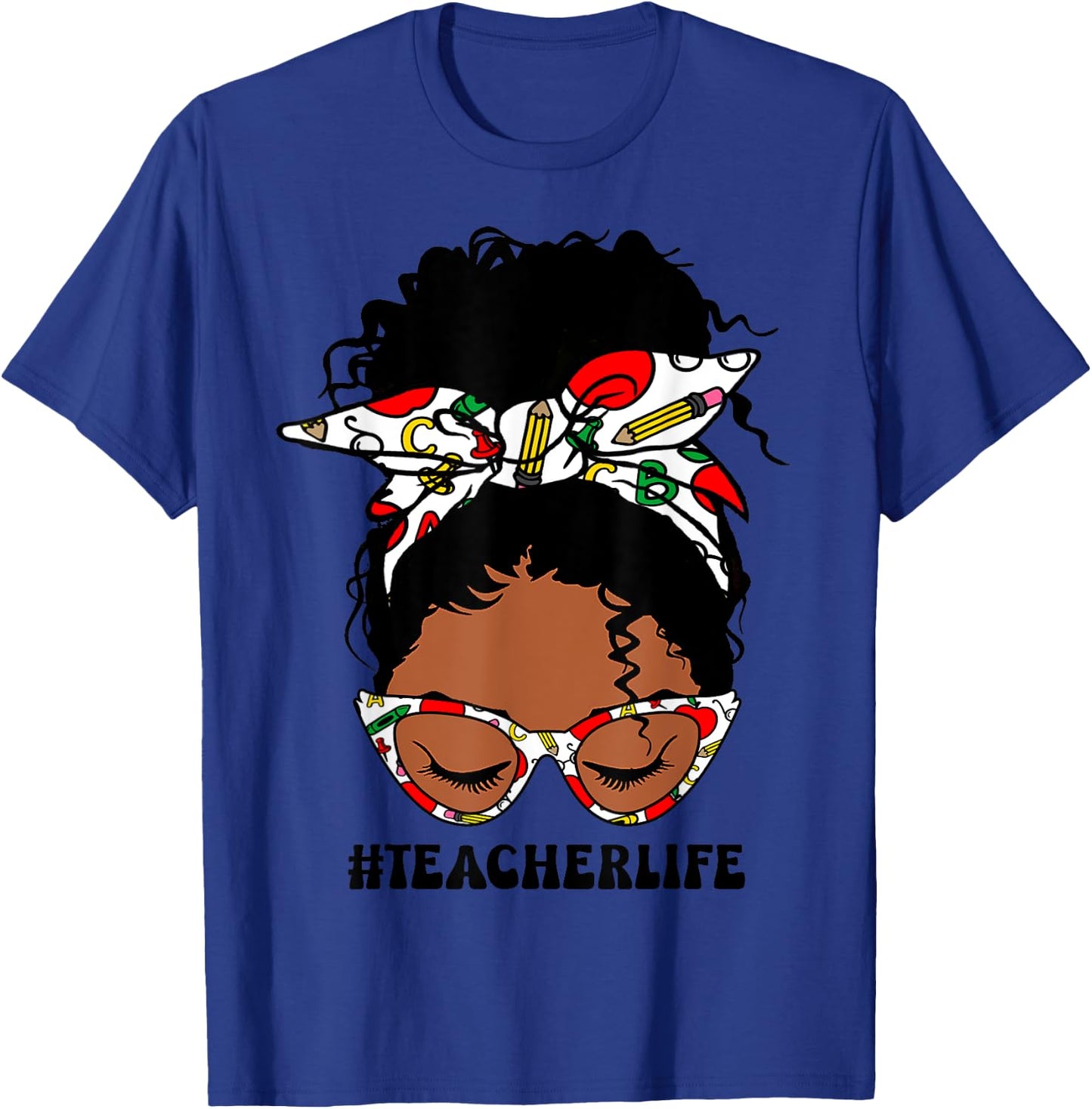 Melanin Black Teacher T-Shirt - T-Shirt | Royal