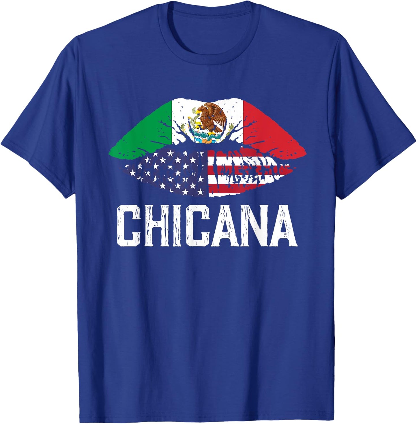 Chicana-Shirt Women Girls Kids Half American Half Mexican T-Shirt - T-Shirt | Royal