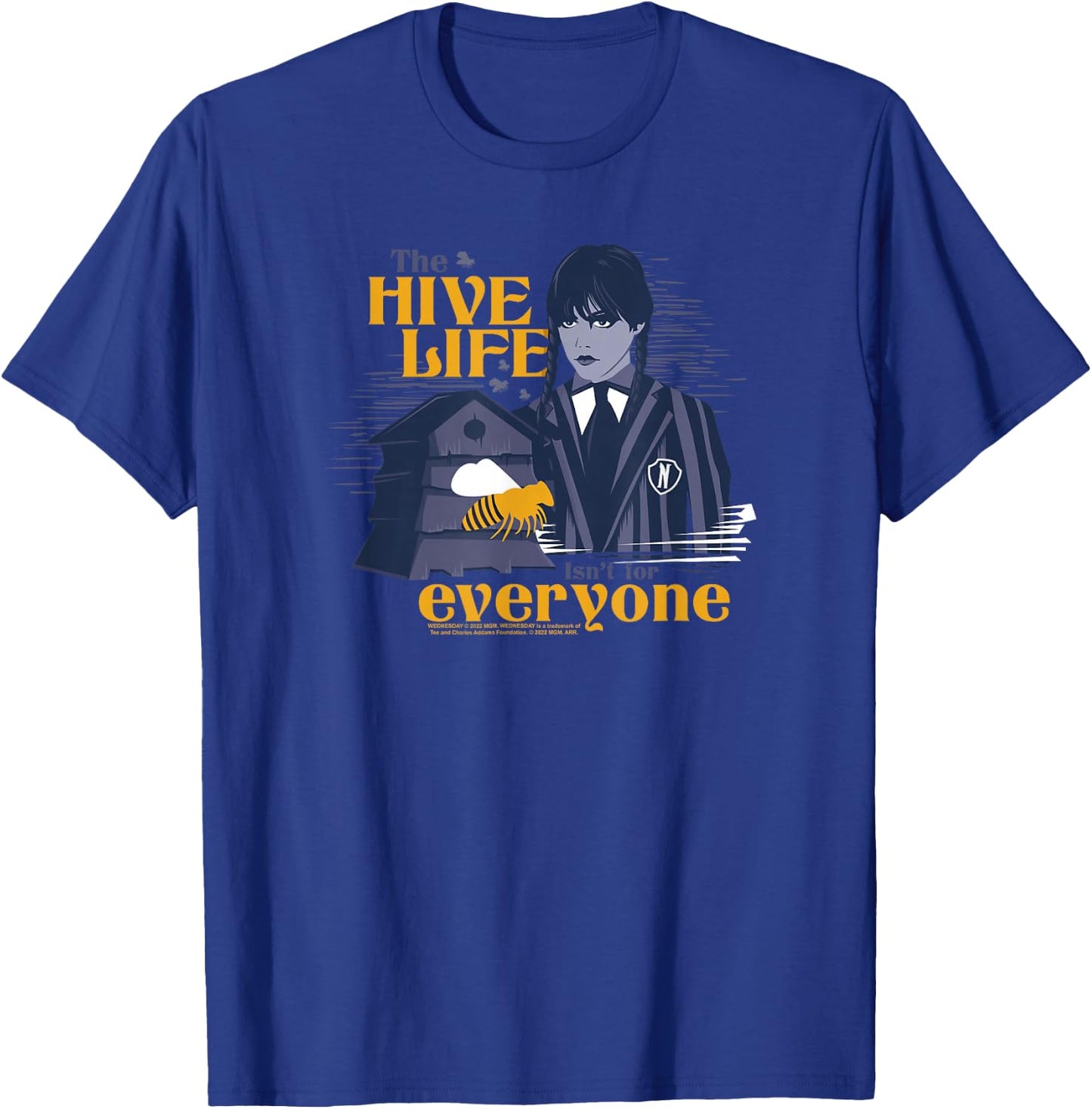 Wednesday The Hive Life Bee Poster T-Shirt - T-Shirt | Royal