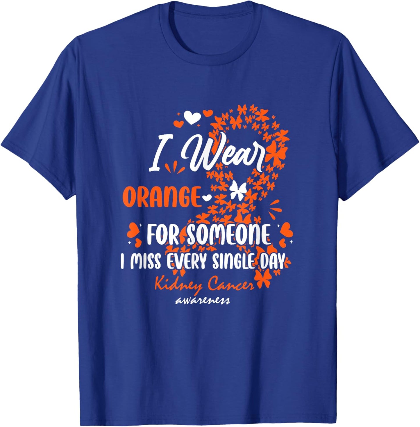 Kidney Cancer Angel Memory Survivor Support Family T-Shirt - T-Shirt | Royal