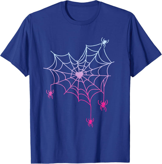 Spider Web Halloween Costume Pastel Goth Heart Cute T-Shirt - T-Shirt | Royal