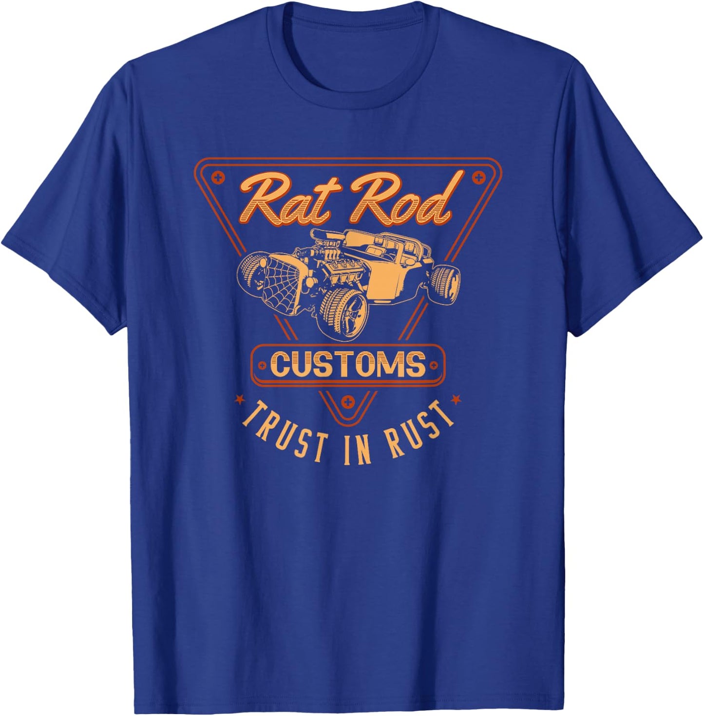 Rat Rod Customs, Vintage Hot Rod T-Shirt - T-Shirt | Royal