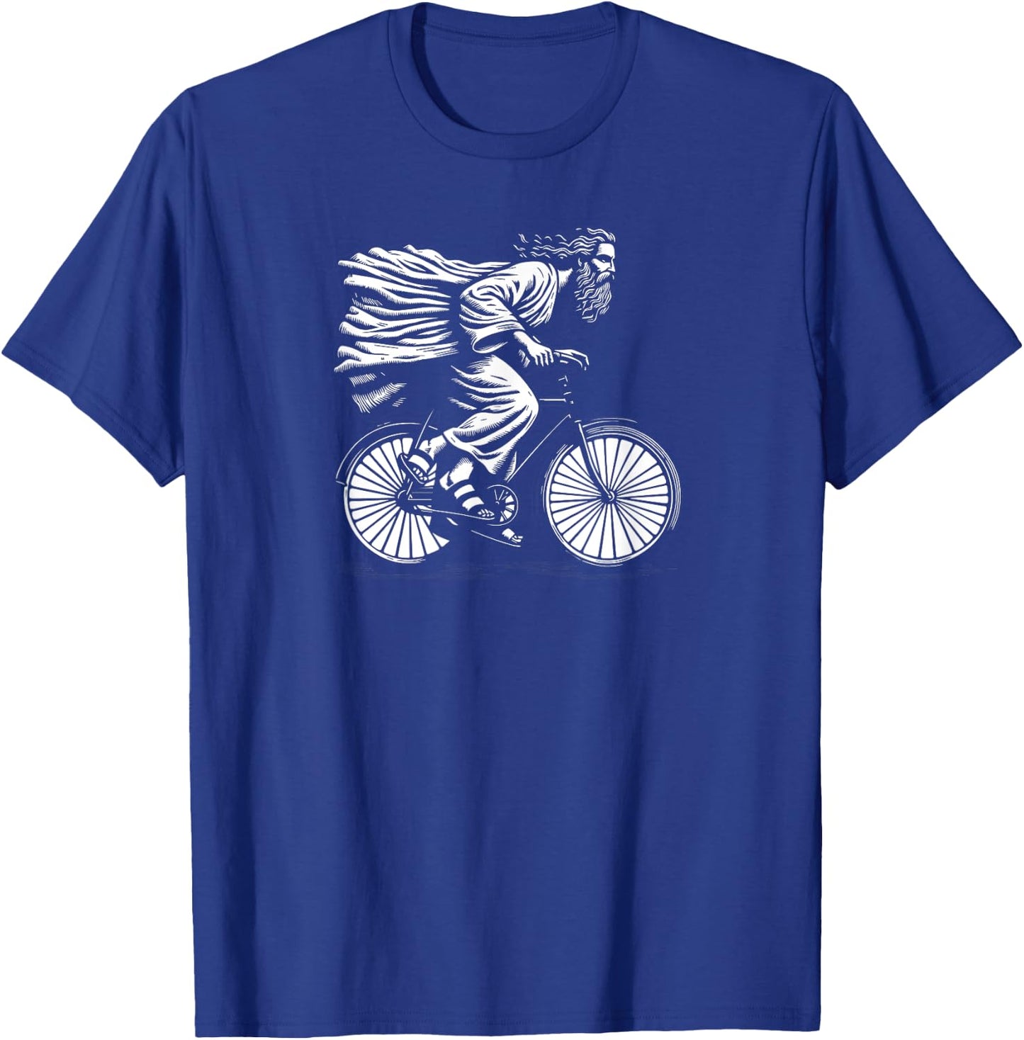 Awesome Jesus Christ Bicycle Vintage Retro Mountain Biker T-Shirt - T-Shirt | Royal