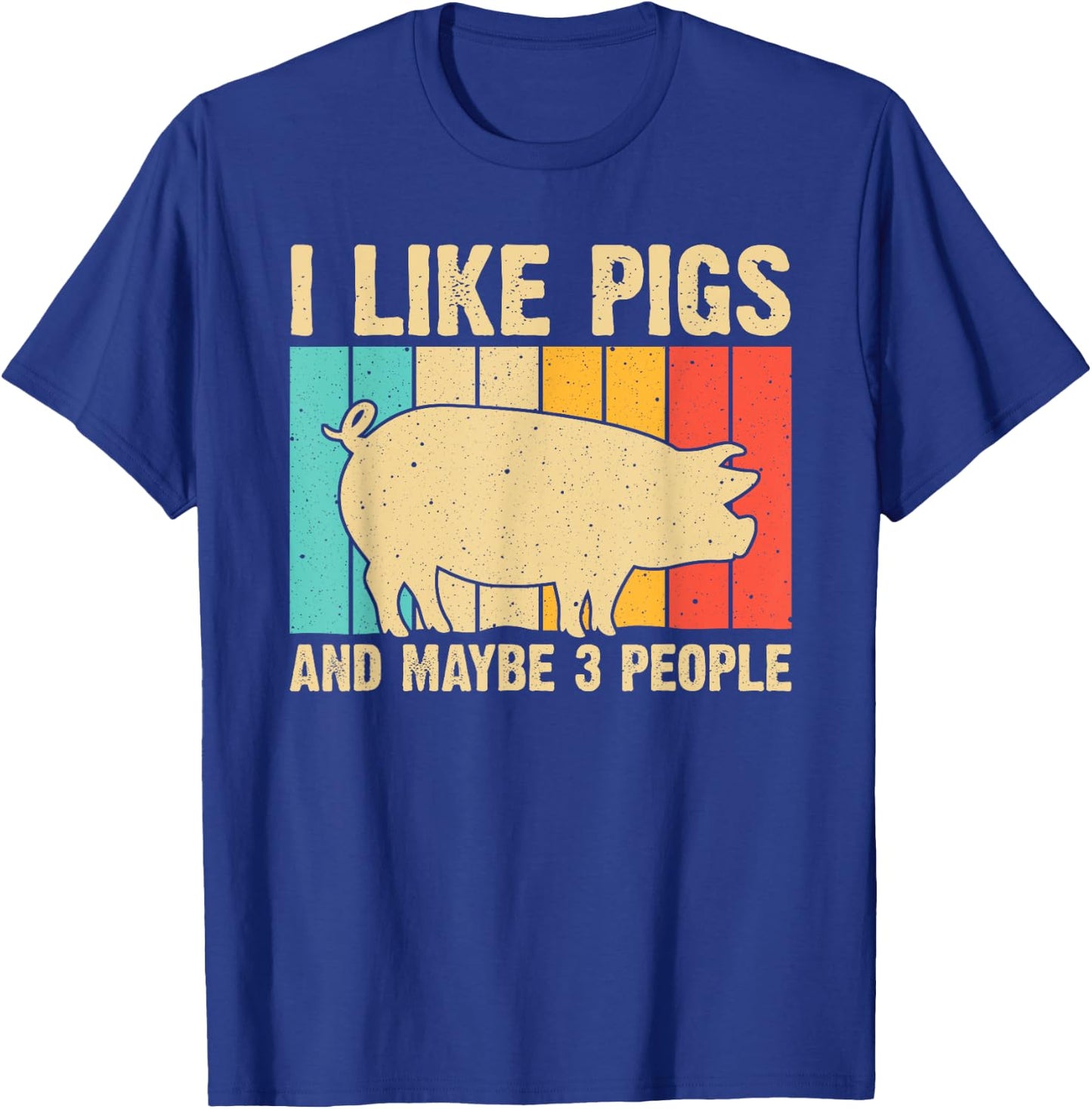 Funny Pig Women Farm Animal Swine Vintage Pig Lovers T-Shirt - T-Shirt | Royal