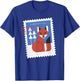 USPS Winter Woodland Animals - Fox Stamp T-Shirt - T-Shirt | Royal