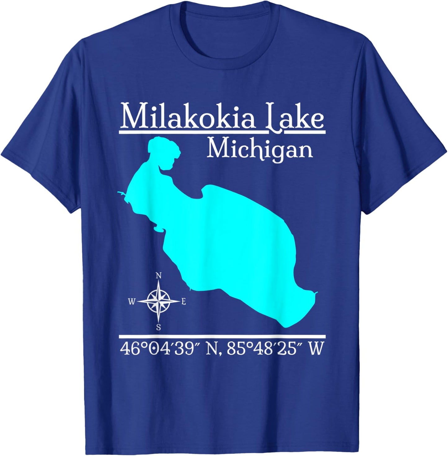 Milakokia Lake, Michigan T-Shirt - T-Shirt | Royal