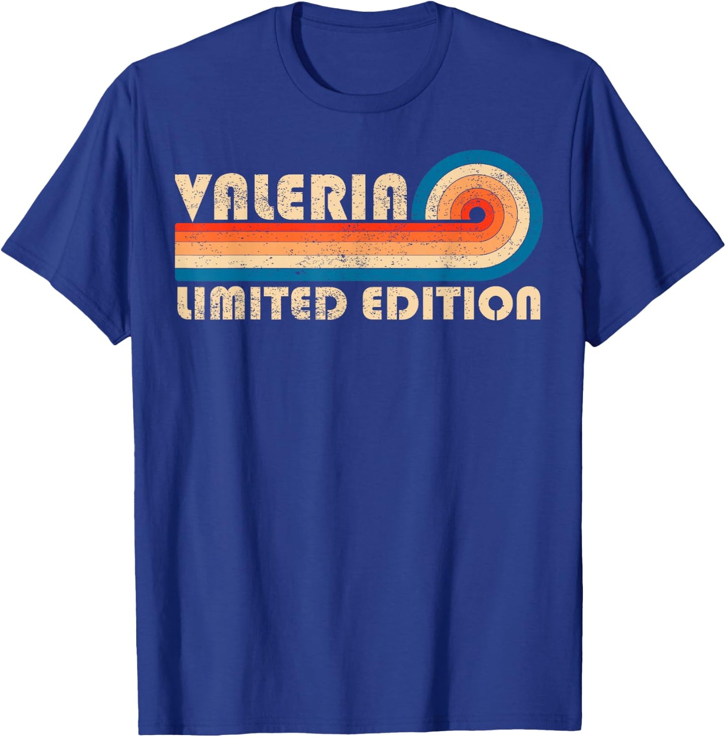 VALERIA First Name Funny Retro Vintage Birthday T-Shirt - T-Shirt | Royal