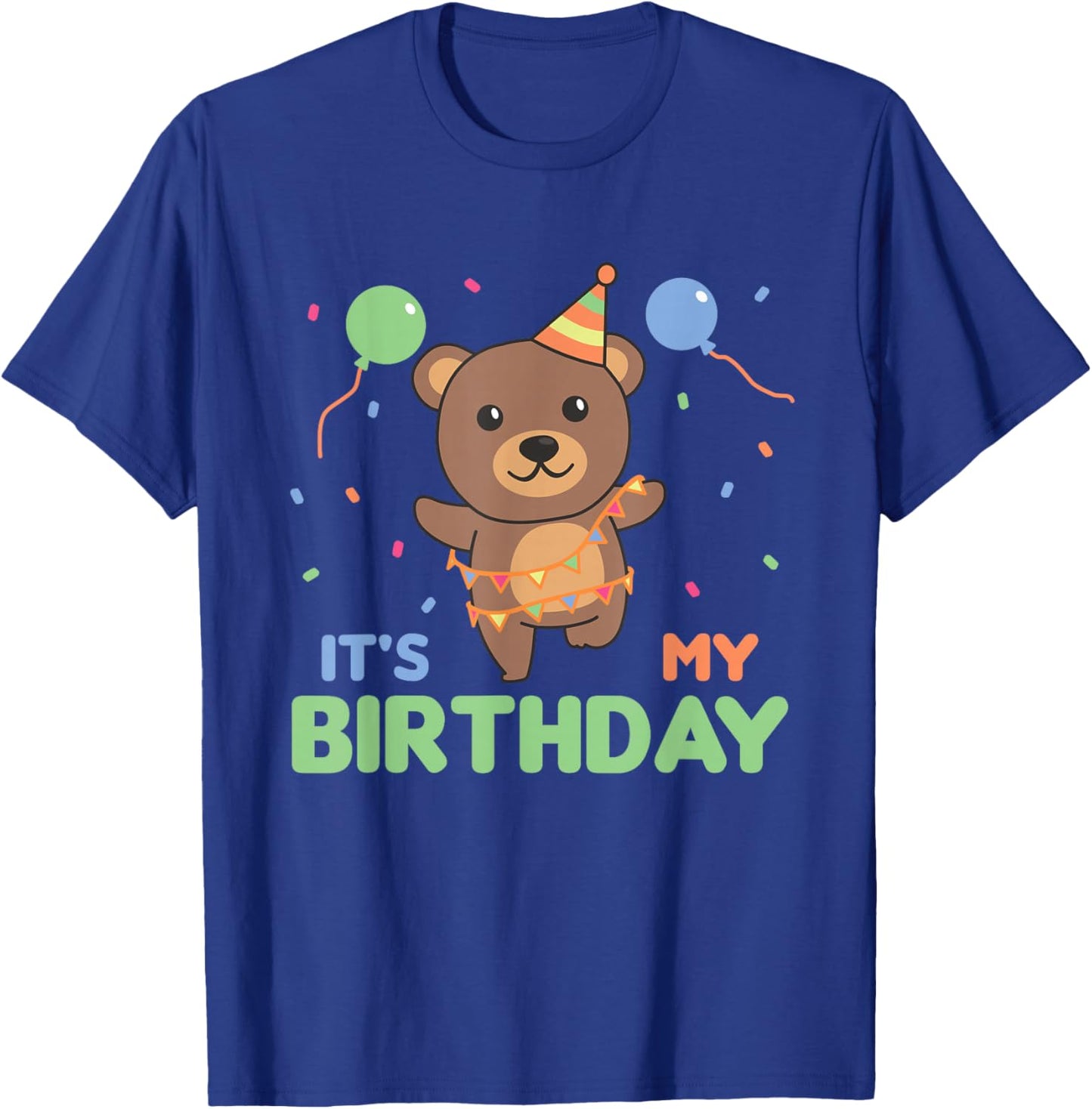 Children's Birthday Bear It's My Birthday T-Shirt - T-Shirt | Royal