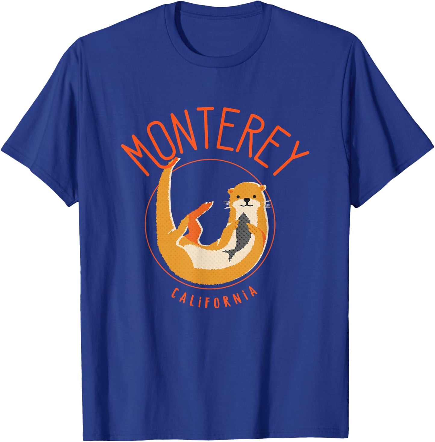 Monterey California Sea Otter design T-Shirt - T-Shirt | Royal