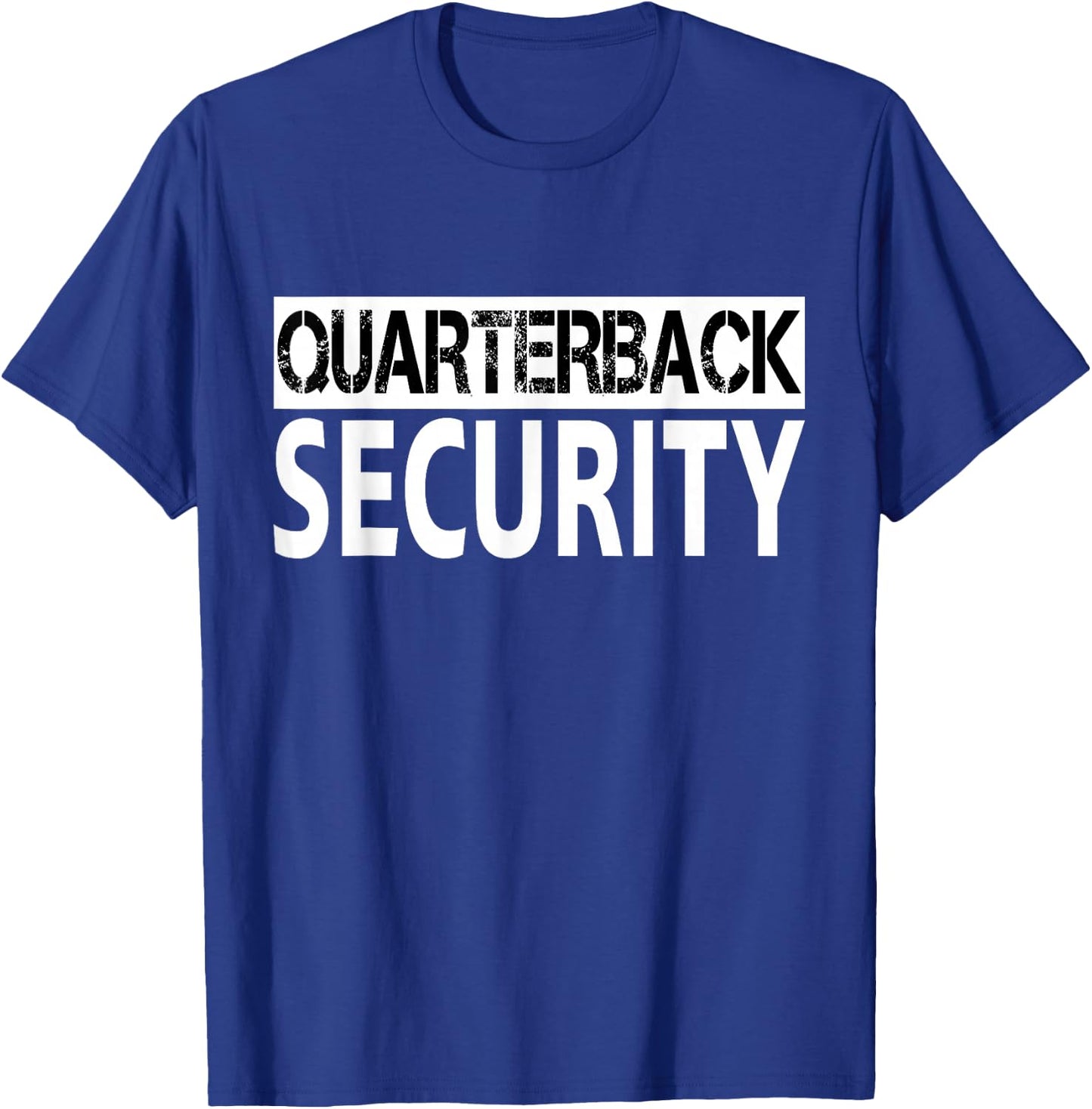 Funny American Football Offense Lineman Quarterback Security T-Shirt - T-Shirt | Royal
