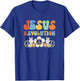 Jesus Revolution Faith Groovy Flower Peace Sign Christian T-Shirt - T-Shirt | Royal