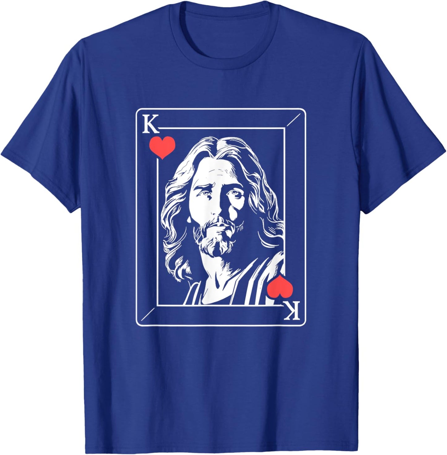 Jesus Christ - Jesus King Of Hearts T-Shirt - T-Shirt | Royal