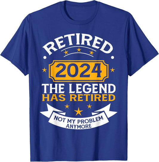 Retired 2024 Retirement Apparel & Women T-Shirt - T-Shirt | Royal