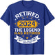 Retired 2024 Retirement Apparel & Women T-Shirt - T-Shirt | Royal