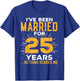 25th Wedding Anniversary Funny Couples Married For 25 Years T-Shirt - T-Shirt | Royal