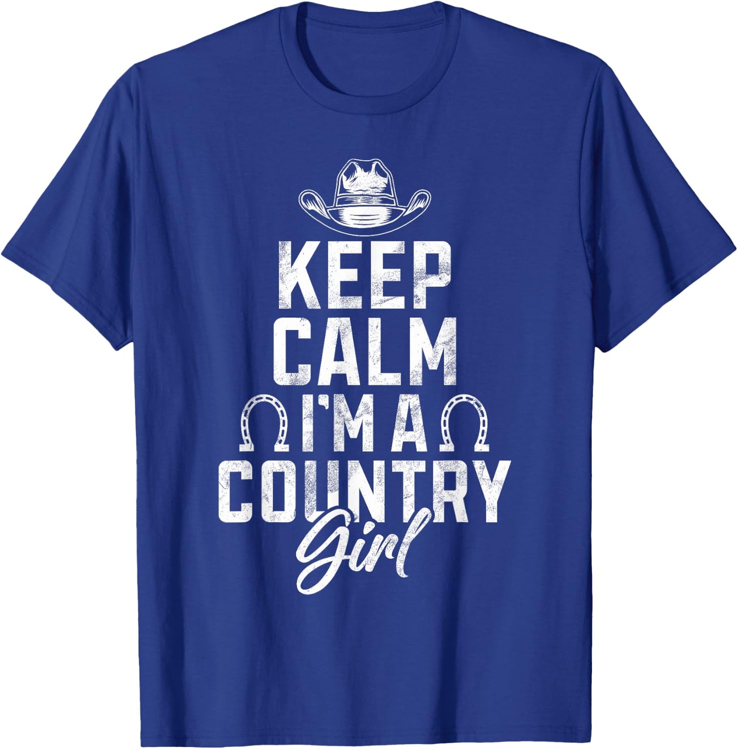Keep Calm im a Country Girl T-Shirt - T-Shirt | Royal