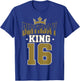 Birthday King 16 Bday Party Celebration 16th Royal Theme T-Shirt - T-Shirt | Royal