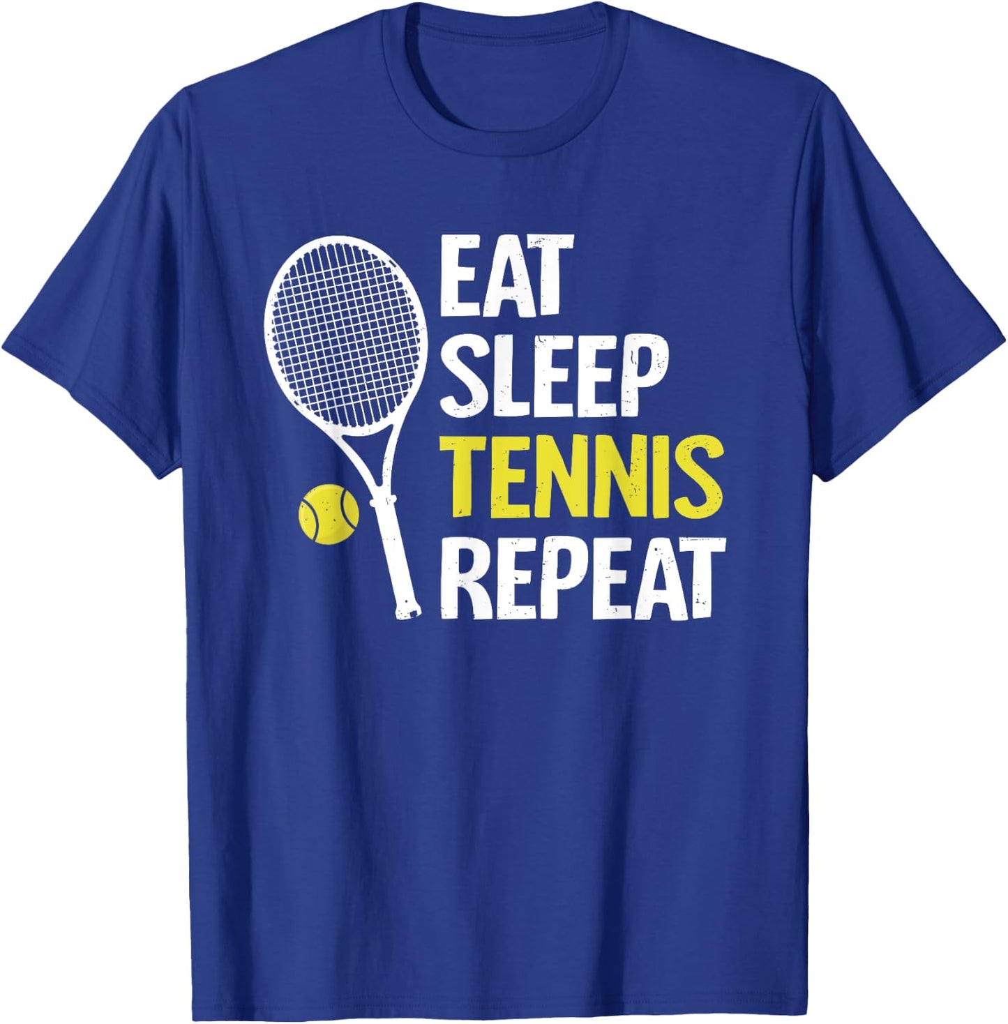 Eat Sleep Tennis Repeat Funny Tennis Player Men Boys T-Shirt - T-Shirt | Royal