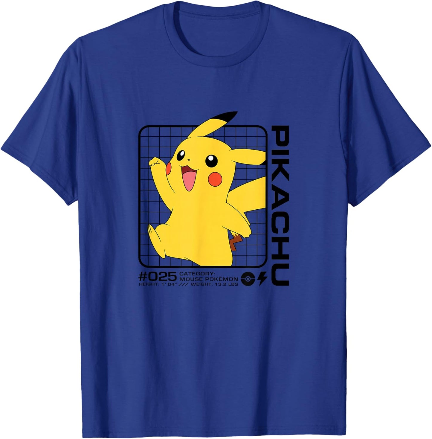 Pokémon - Pikachu Stats T-Shirt - T-Shirt | Royal