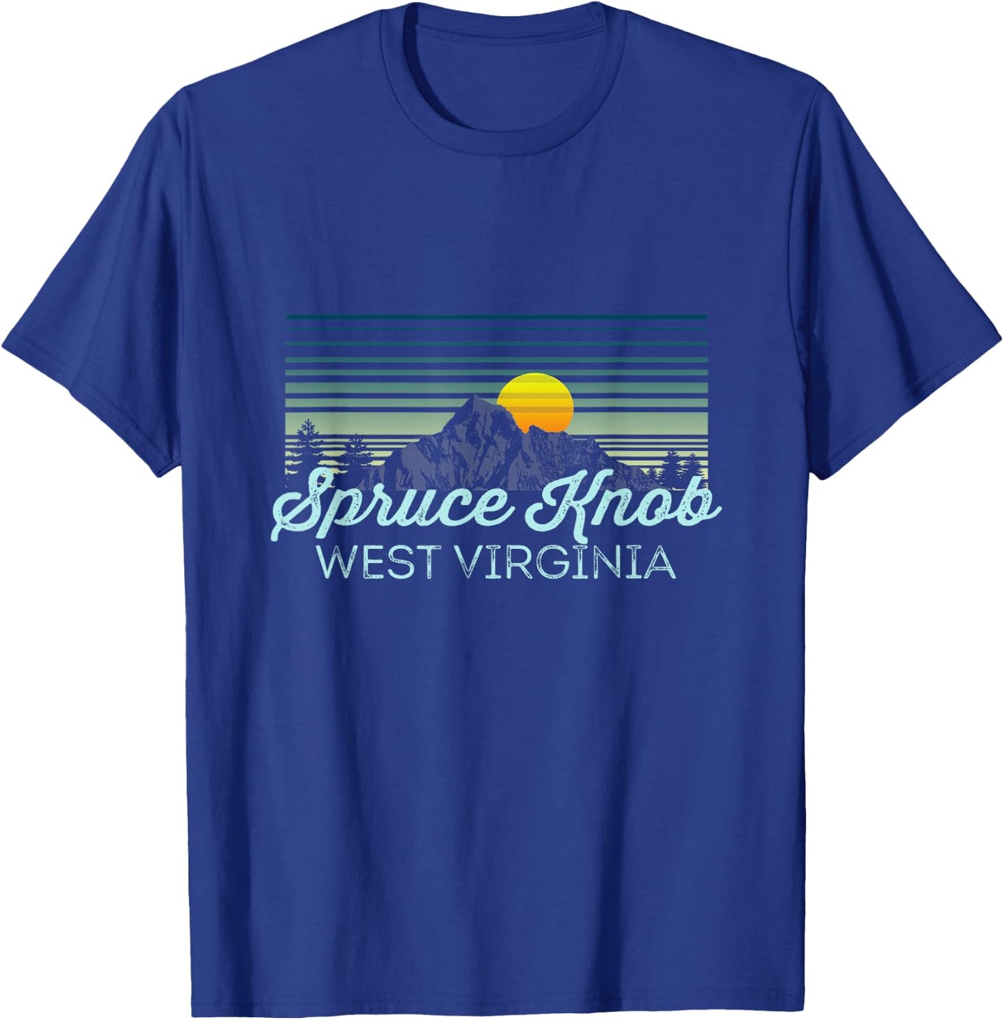 Spruce Knob Retro Clothes & Gear - Spruce Knob Souvenir T-Shirt - T-Shirt | Royal