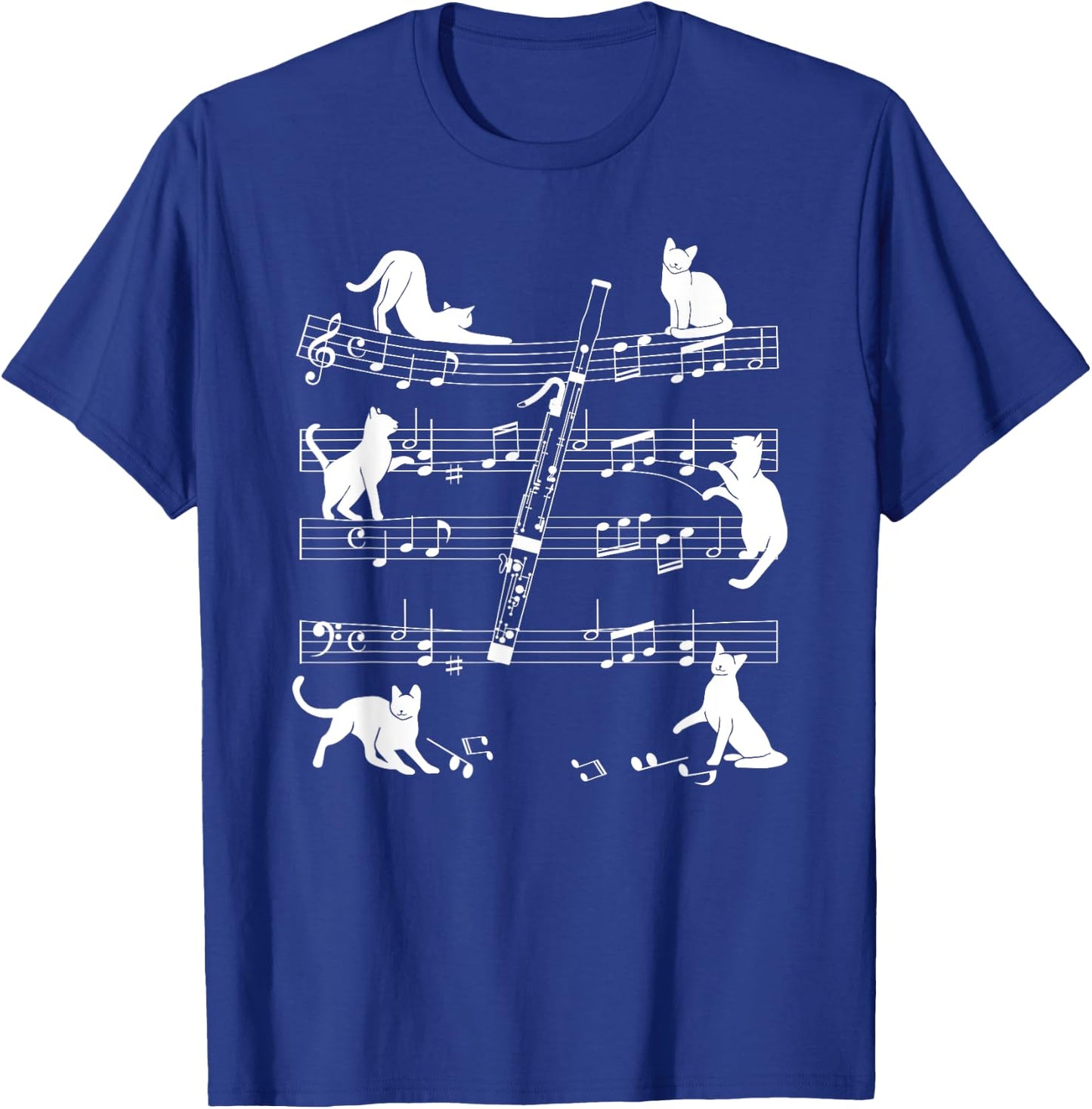 Bassoonist Cats for Cat loving Bassoon player Women Girls Kids T-Shirt - T-Shirt | Royal