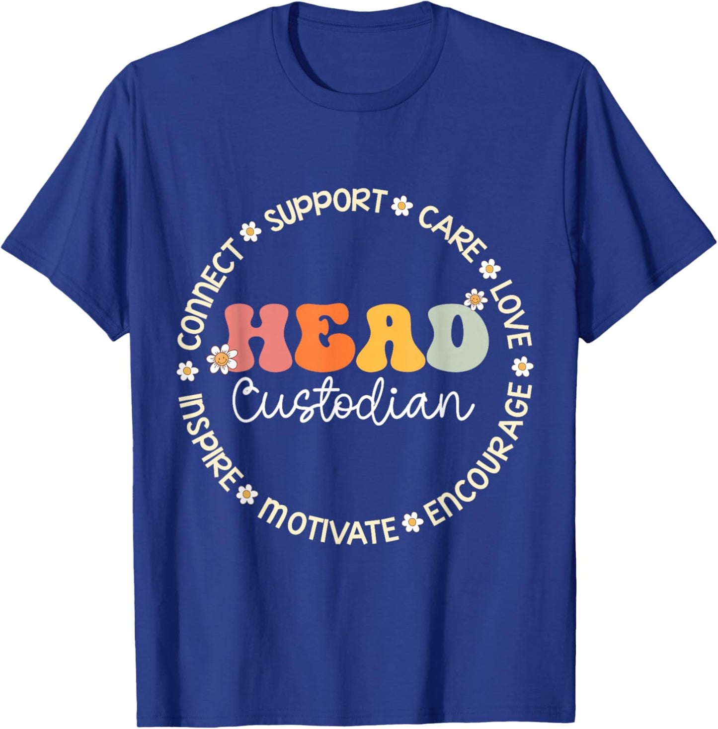 Head Custodian Appreciation Week Back to School T-Shirt - T-Shirt | Royal