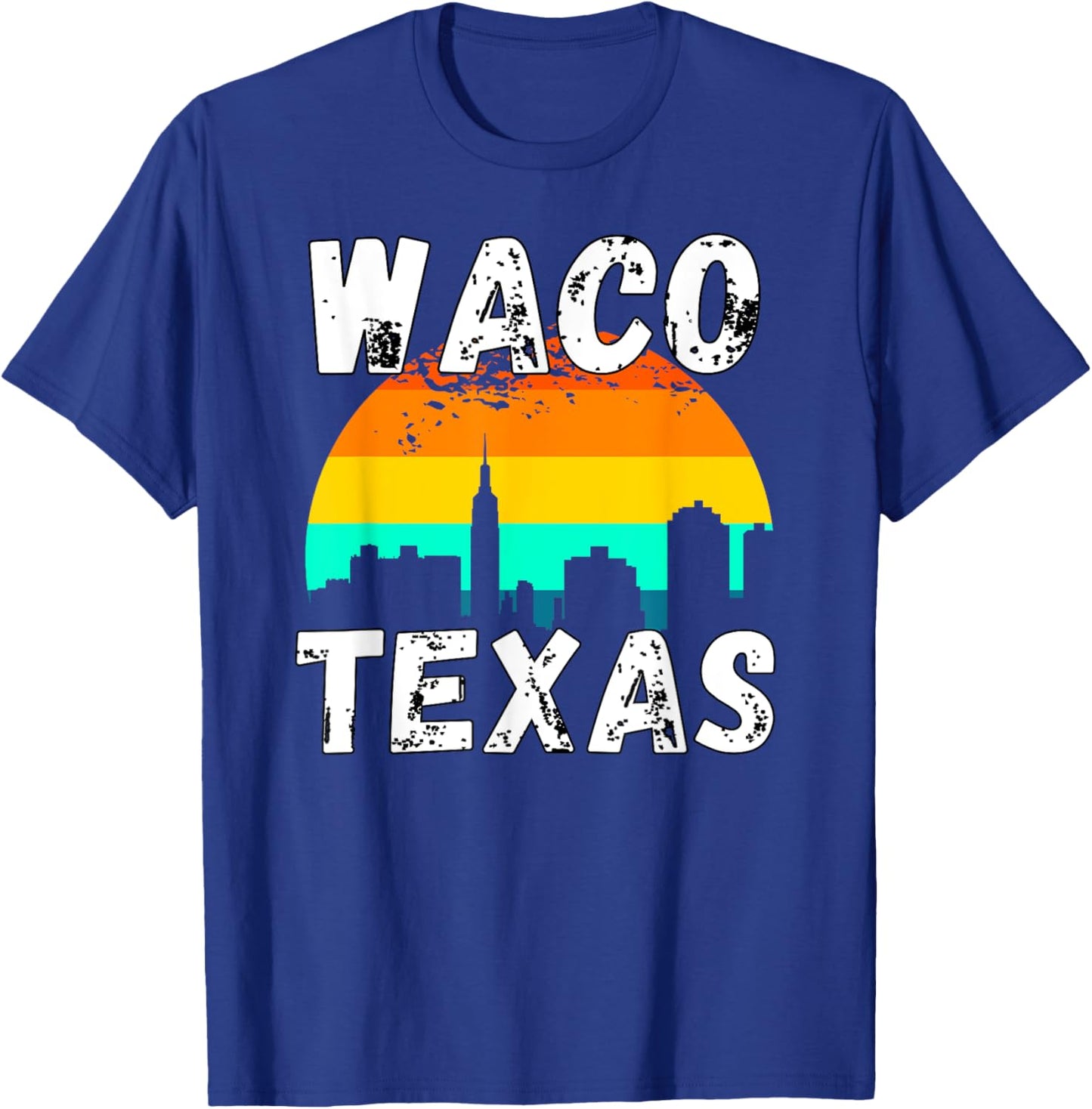 Retro Waco TX Texas City Apparel Souvenir T-Shirt - T-Shirt | Royal