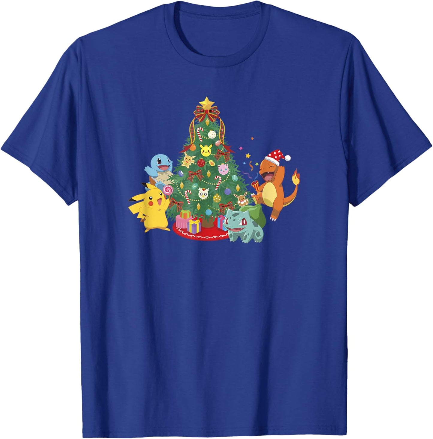 Pokémon Christmas Tree Dance Party Group Shot T-Shirt - T-Shirt | Royal
