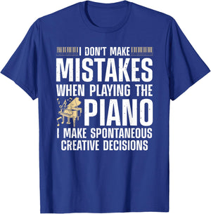 Funny Piano Women Music Lovers Musician Piano Player T-Shirt - T-Shirt | Royal