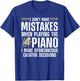 Funny Piano Women Music Lovers Musician Piano Player T-Shirt - T-Shirt | Royal